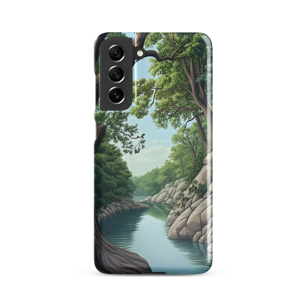 Tranquil Reflections: A Serene River Landscape
