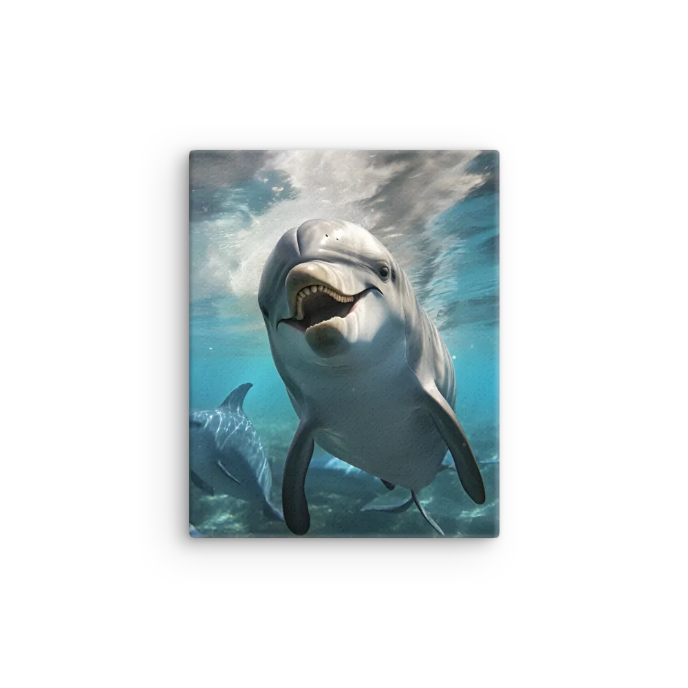 Beneath the Waves: A Dolphin's Dance