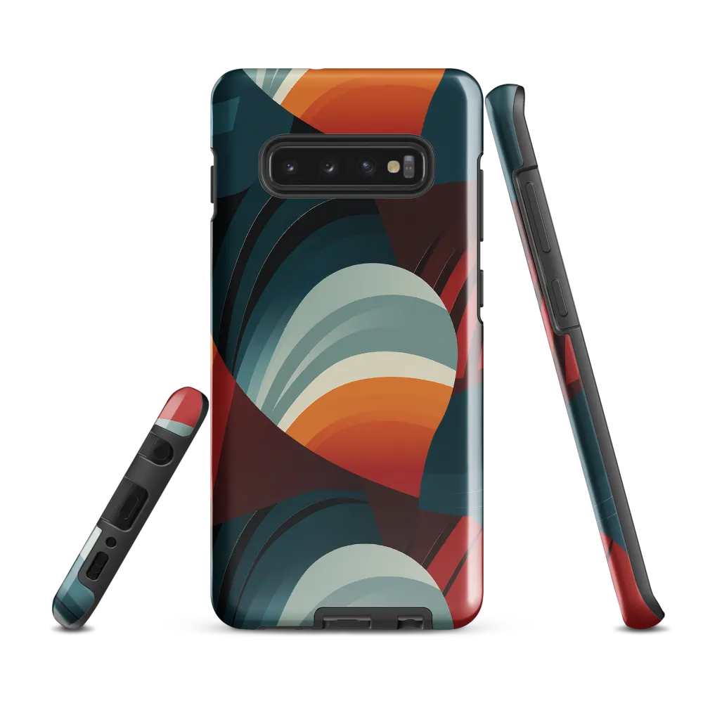 Dynamic Abstractions: A Dance of Forms and Colors | Phone Case |  S10 Plus | Tough Case | Glossy