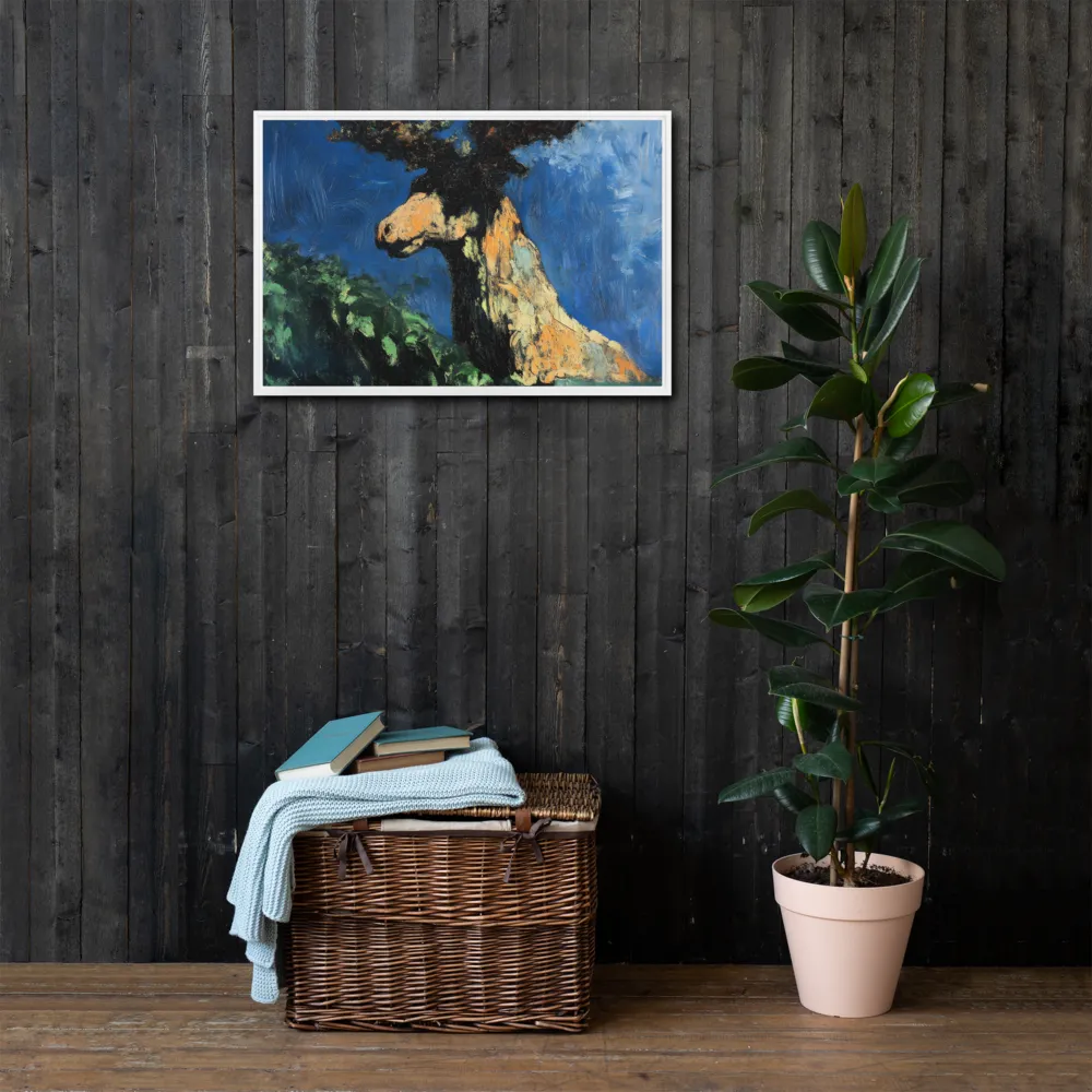 The Majestic Deer in Nature | Canvas with White Frame | 20″×30″