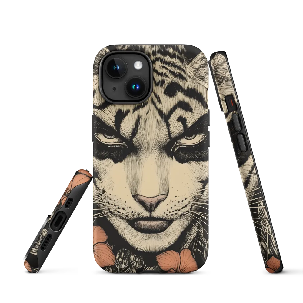 Feline Majesty: The Human-Leopard Connection | Phone Case |  15 | Tough Case | Matte