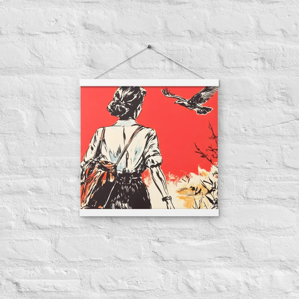 Journey Beyond the Horizon | Poster With White Wood Hanger | 16″×16″