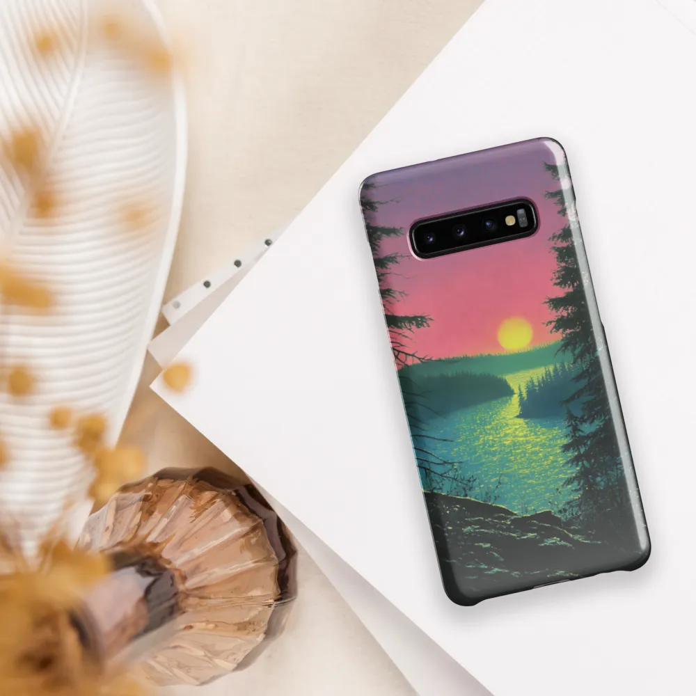 Serene Sunset by the Tranquil River | Phone Case |  S10 Plus | Snap Case | Glossy