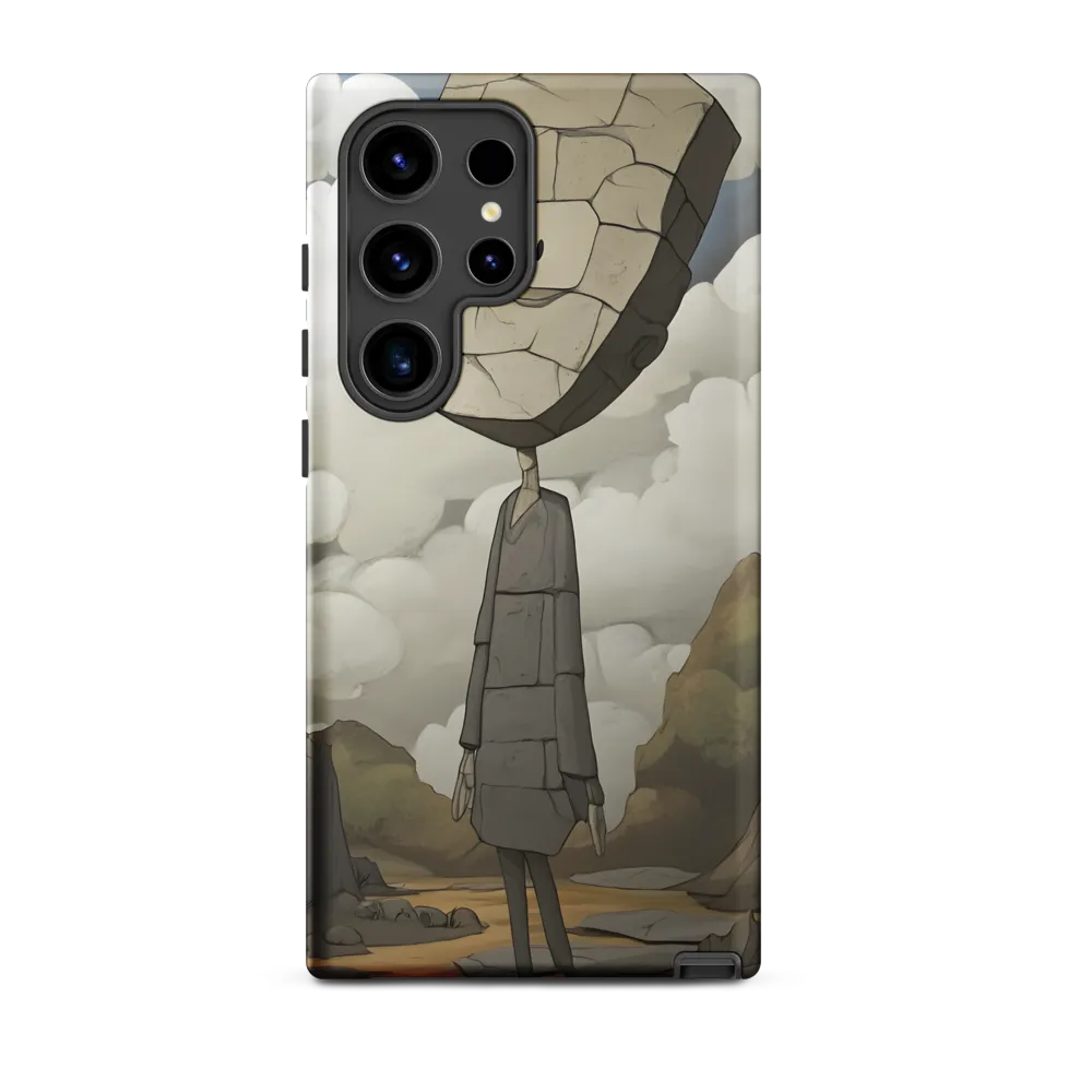 Whimsical Stone Figure in a Rocky Landscape | Phone Case |  S24 Ultra | Tough Case | Matte