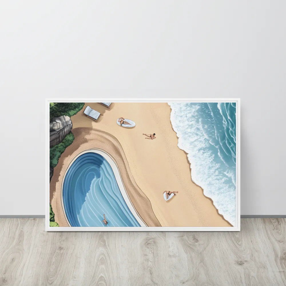 Serenity by the Shore | Canvas with White Frame | 20″×30″