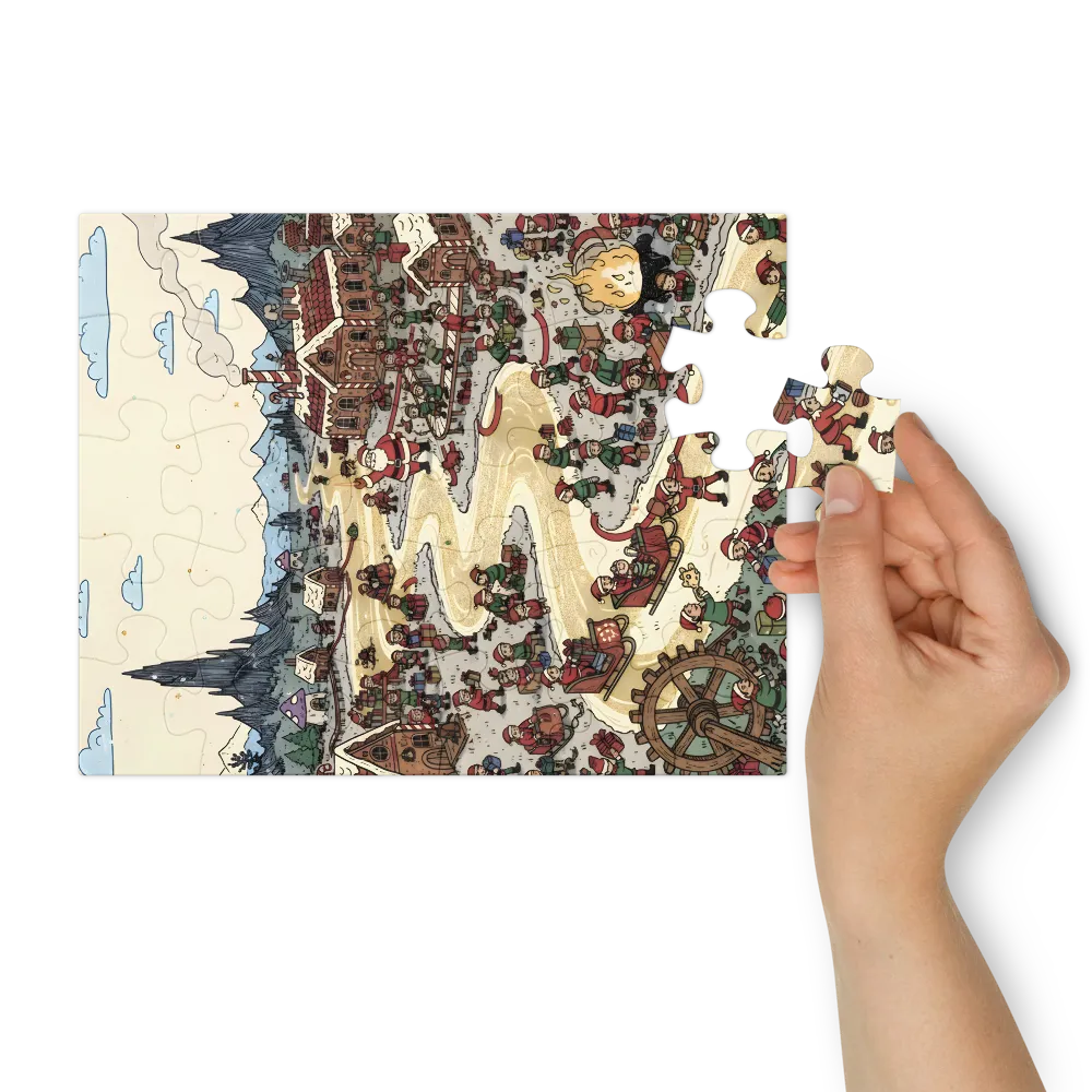 Santa's Workshop 
 Jigsaw Puzzle in Tin Box