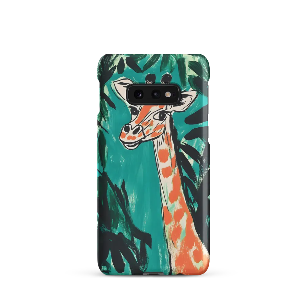 Curious Giraffe in Lush Greenery | Phone Case |  S10e | Snap Case | Matte