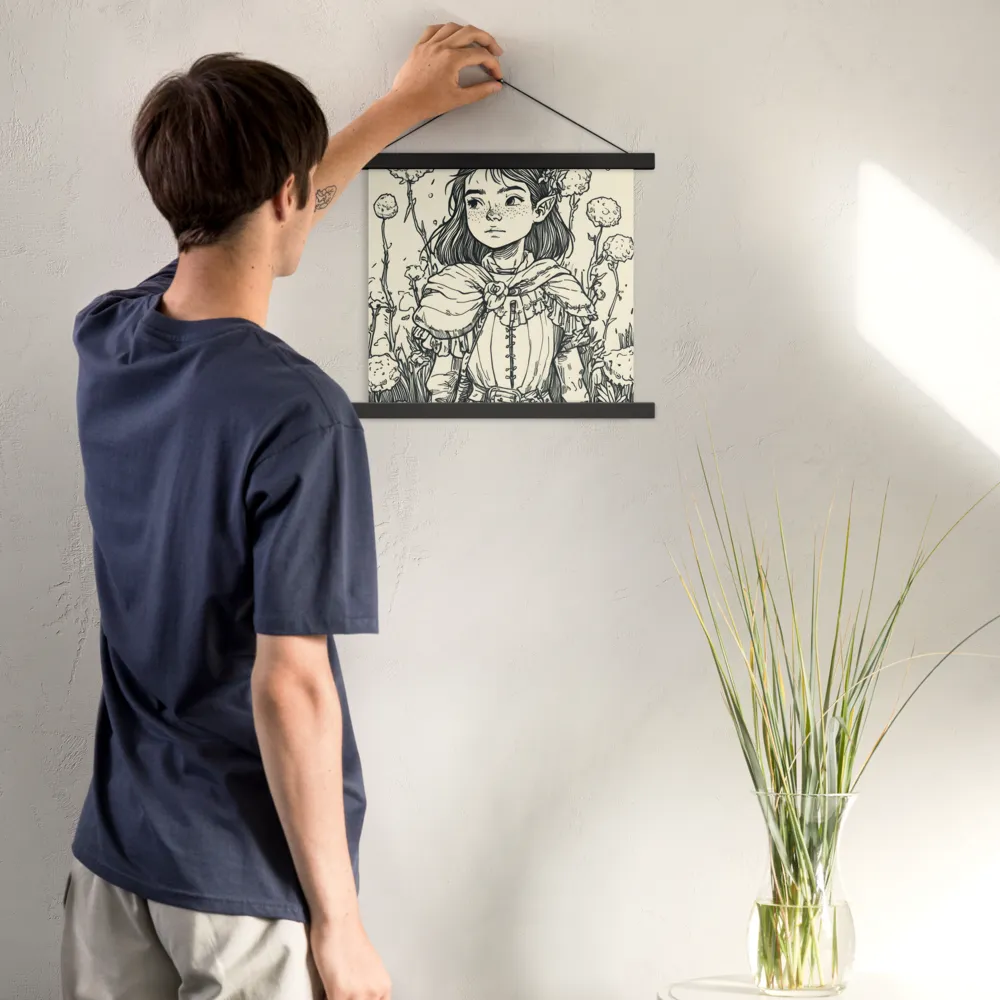 A Young Guardian of Nature | Poster With Black Wood Hanger | 14″×14″