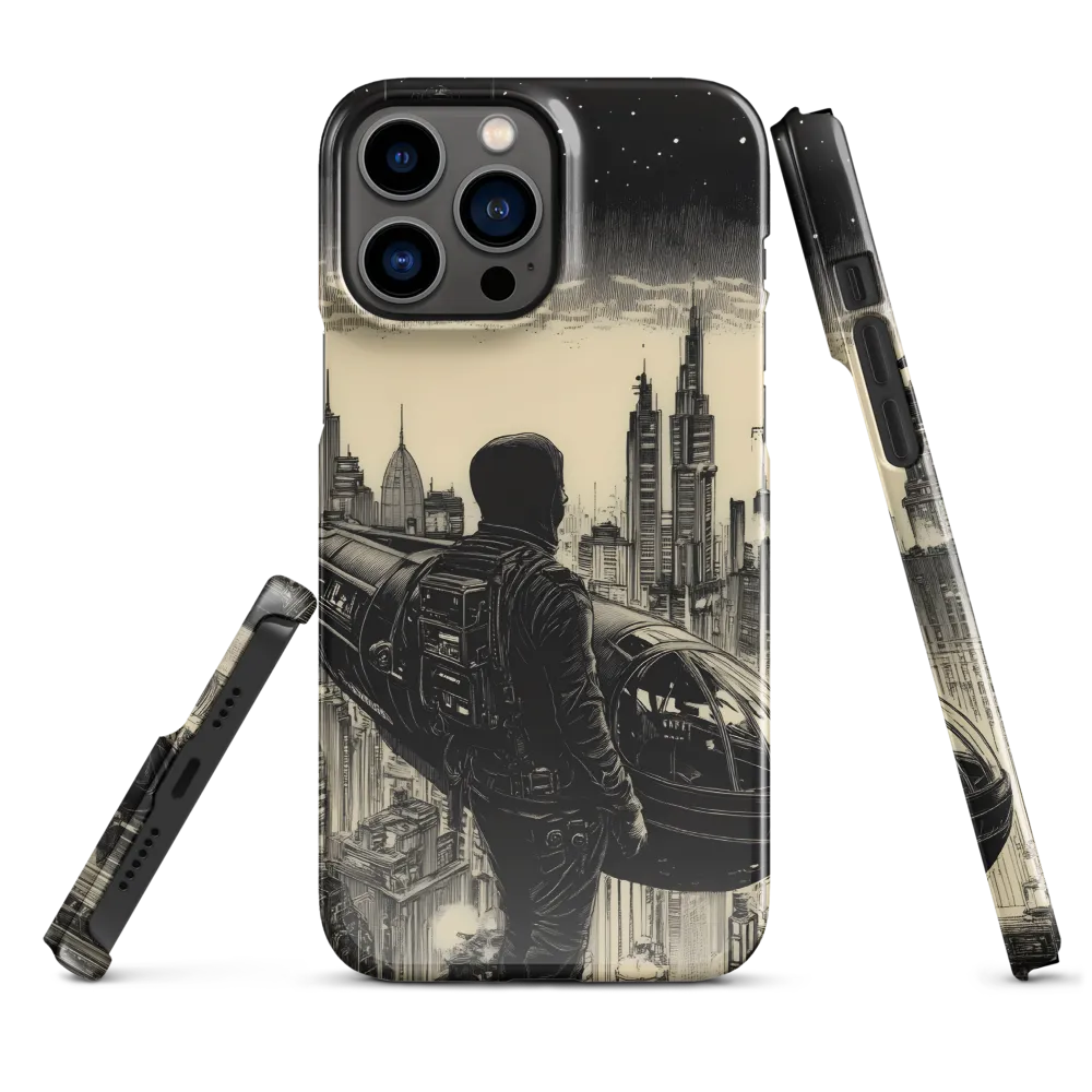 Pilot of the Dystopian Skies | Phone Case |  13 Pro Max | Snap Case | Glossy