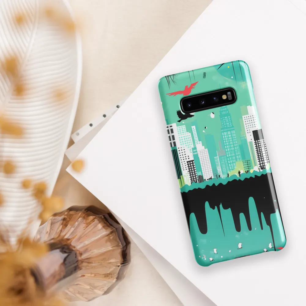 Urban Symphony: A Teal Tale | Phone Case |  S10 Plus | Snap Case | Glossy