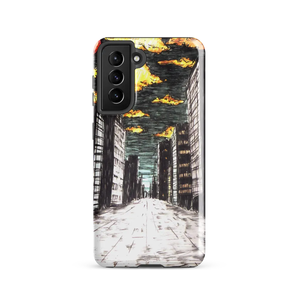 Eclipsed Cityscape | Phone Case |  S21 | Tough Case | Glossy