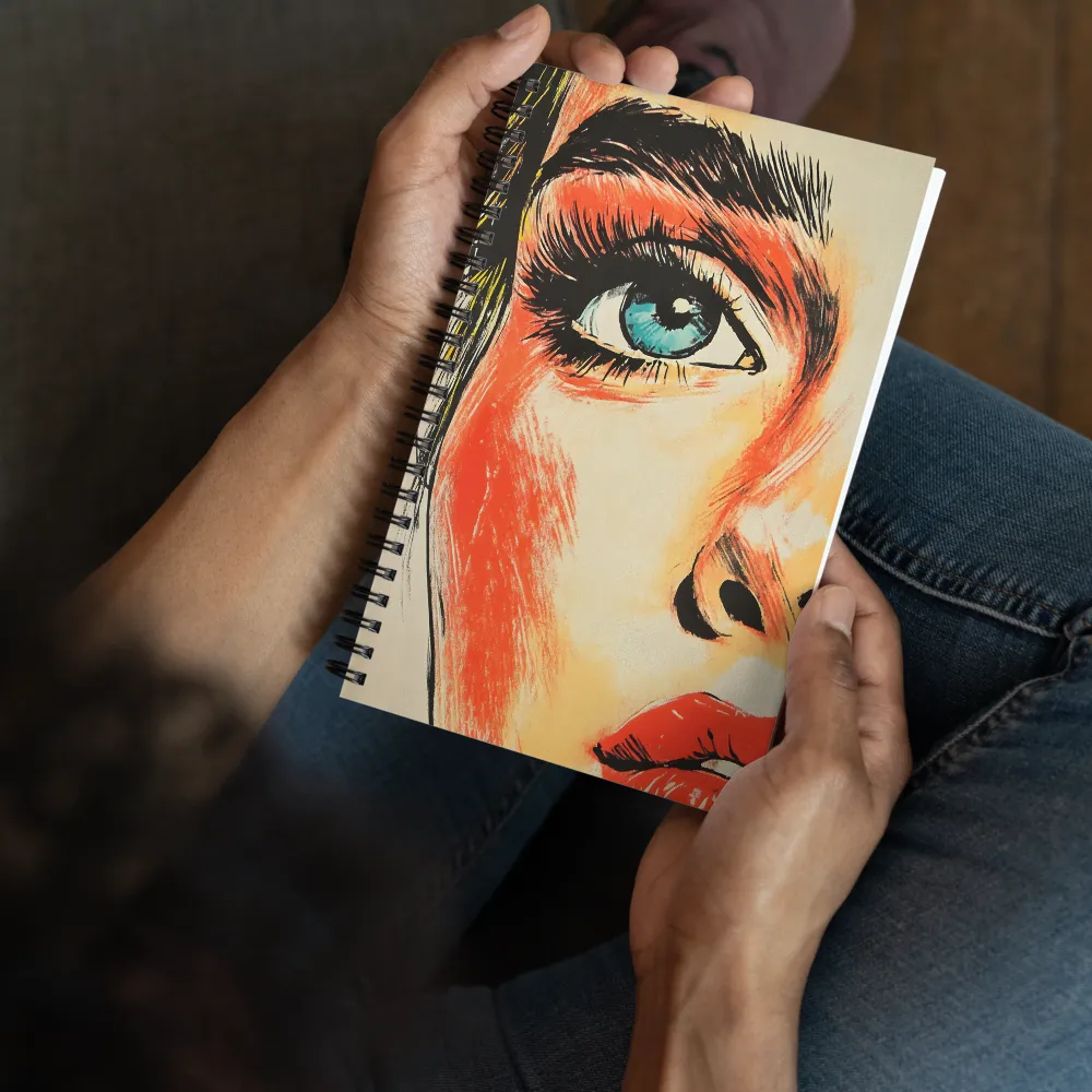 Intense Gaze: A Pop Art Portrait | Spiral Notebook