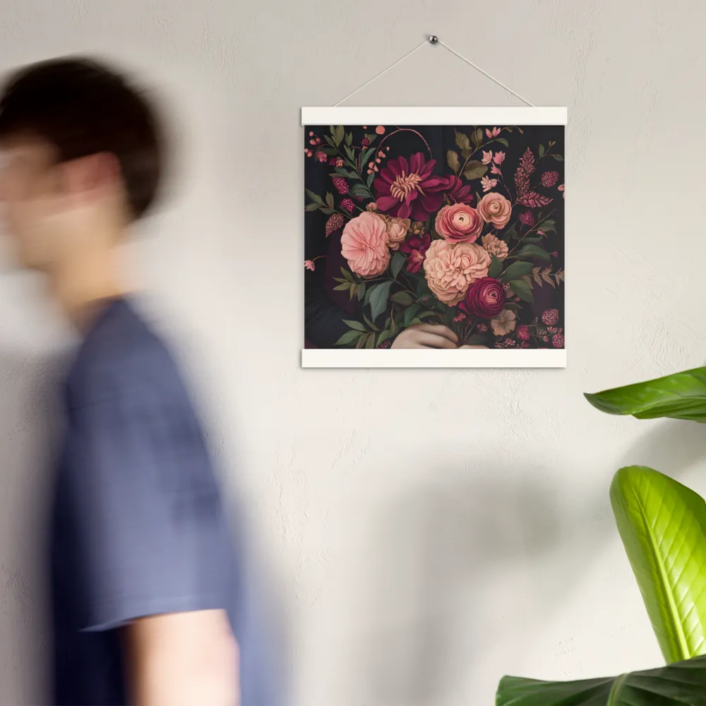Botanical Elegance | Poster With White Wood Hanger | 12″×12″