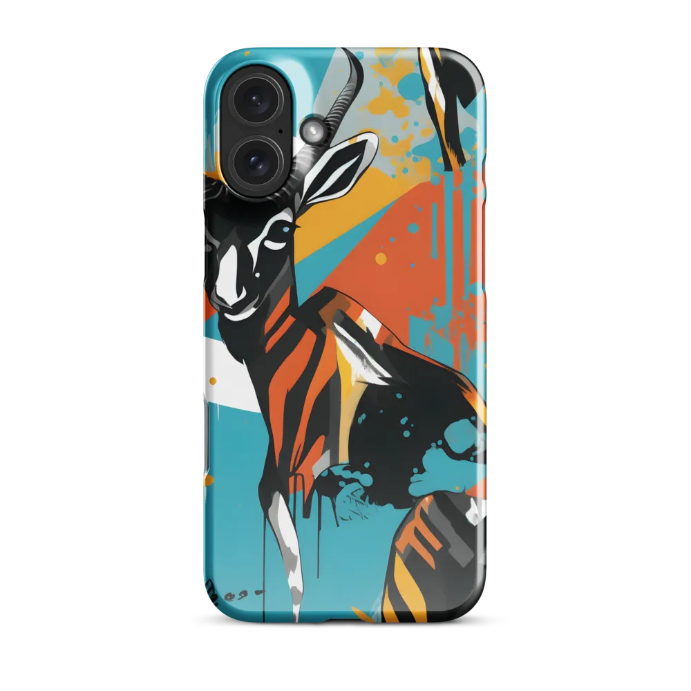 Dynamic Antelope in Vivid Abstract