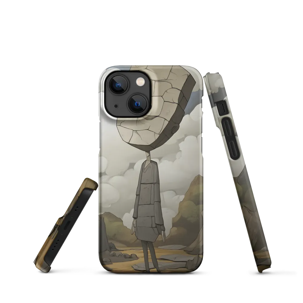 Whimsical Stone Figure in a Rocky Landscape | Phone Case |  13 Mini | Snap Case | Matte