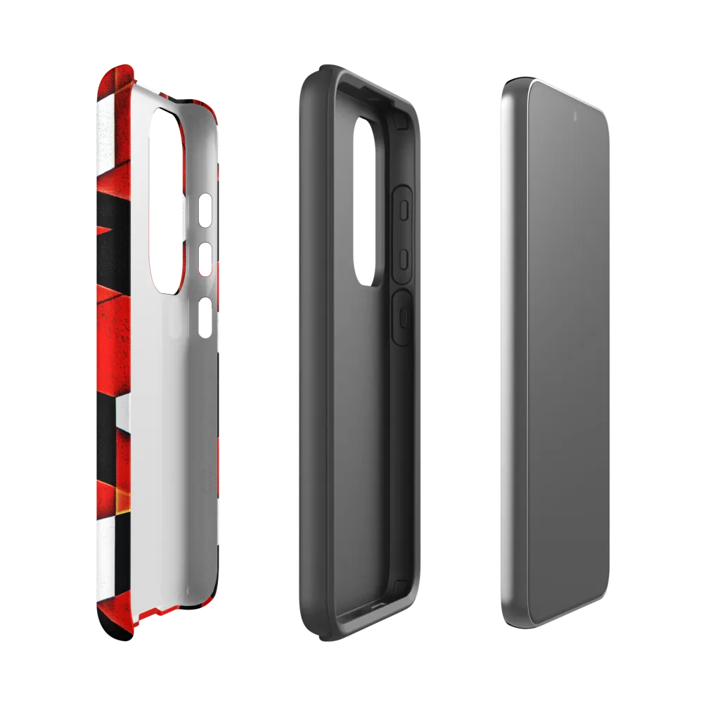 Dynamic Geometric Interplay | Phone Case |  S23 | Tough Case | Matte
