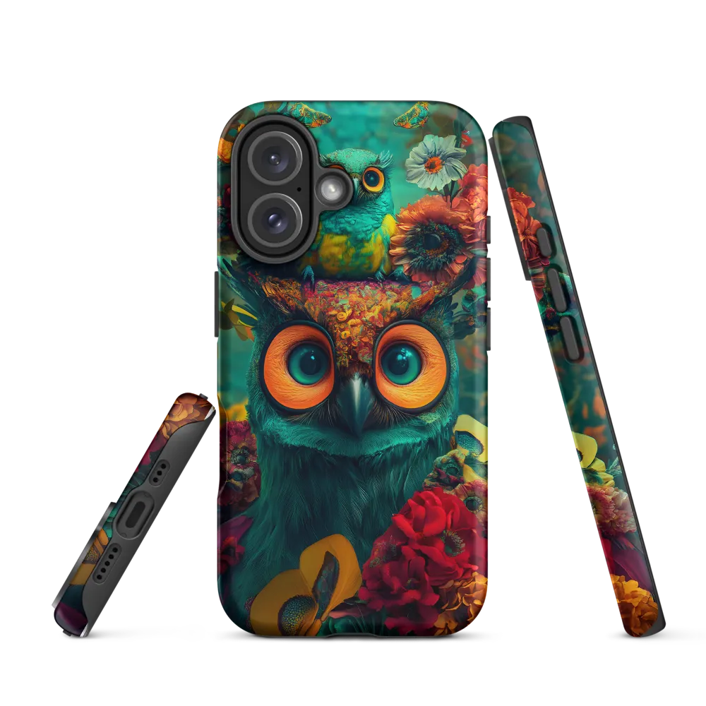 Majestic Harmony: The Floral Owl | Phone Case