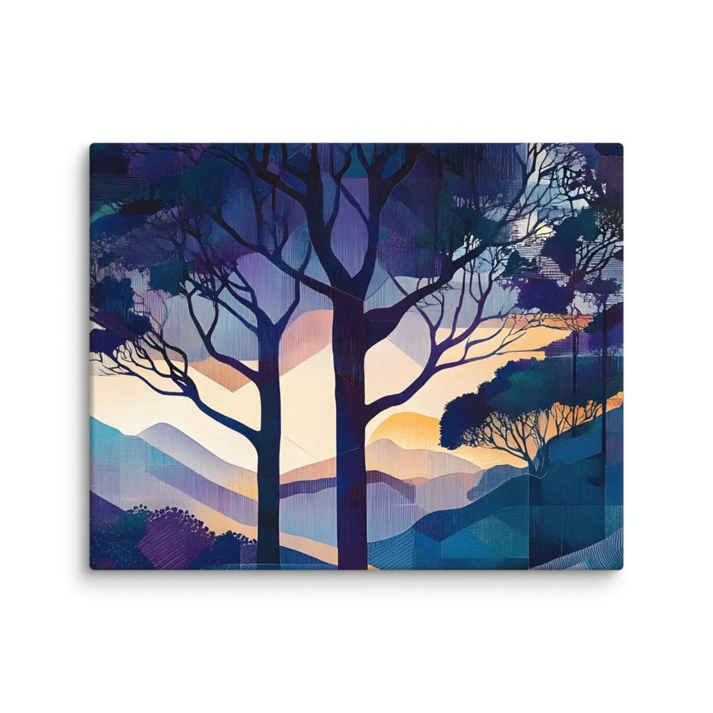 Tranquil Geometry: A Journey Through Color | Canvas | 8″×10″