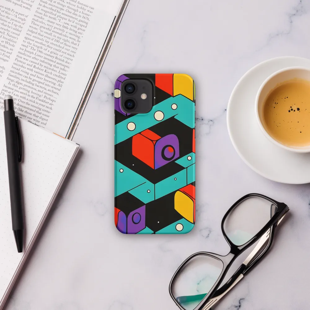 Vibrant Geometric Harmony | Phone Case |  12 | Snap Case | Matte