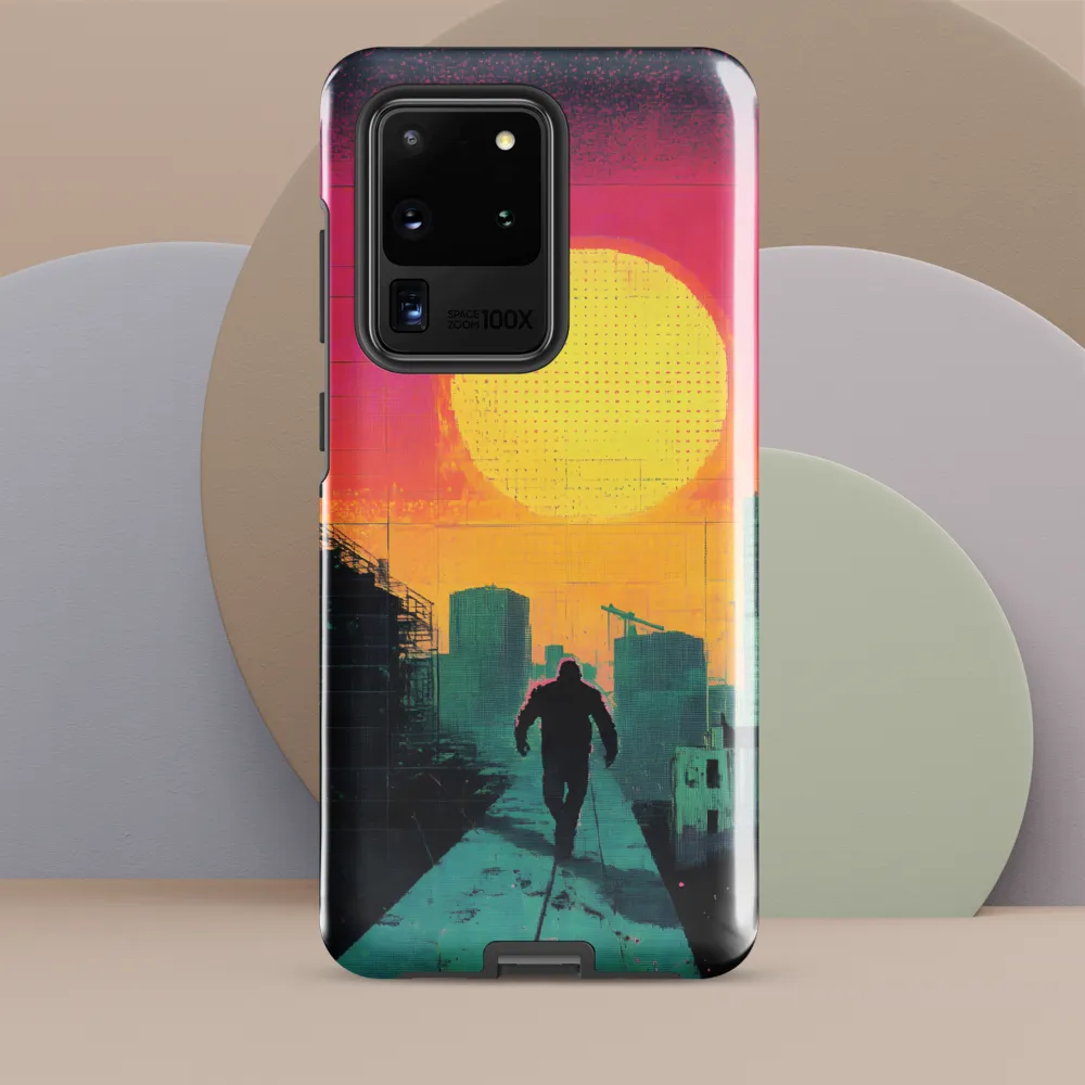 Solitude in a Neon City | Phone Case |  S20 Ultra | Tough Case | Glossy