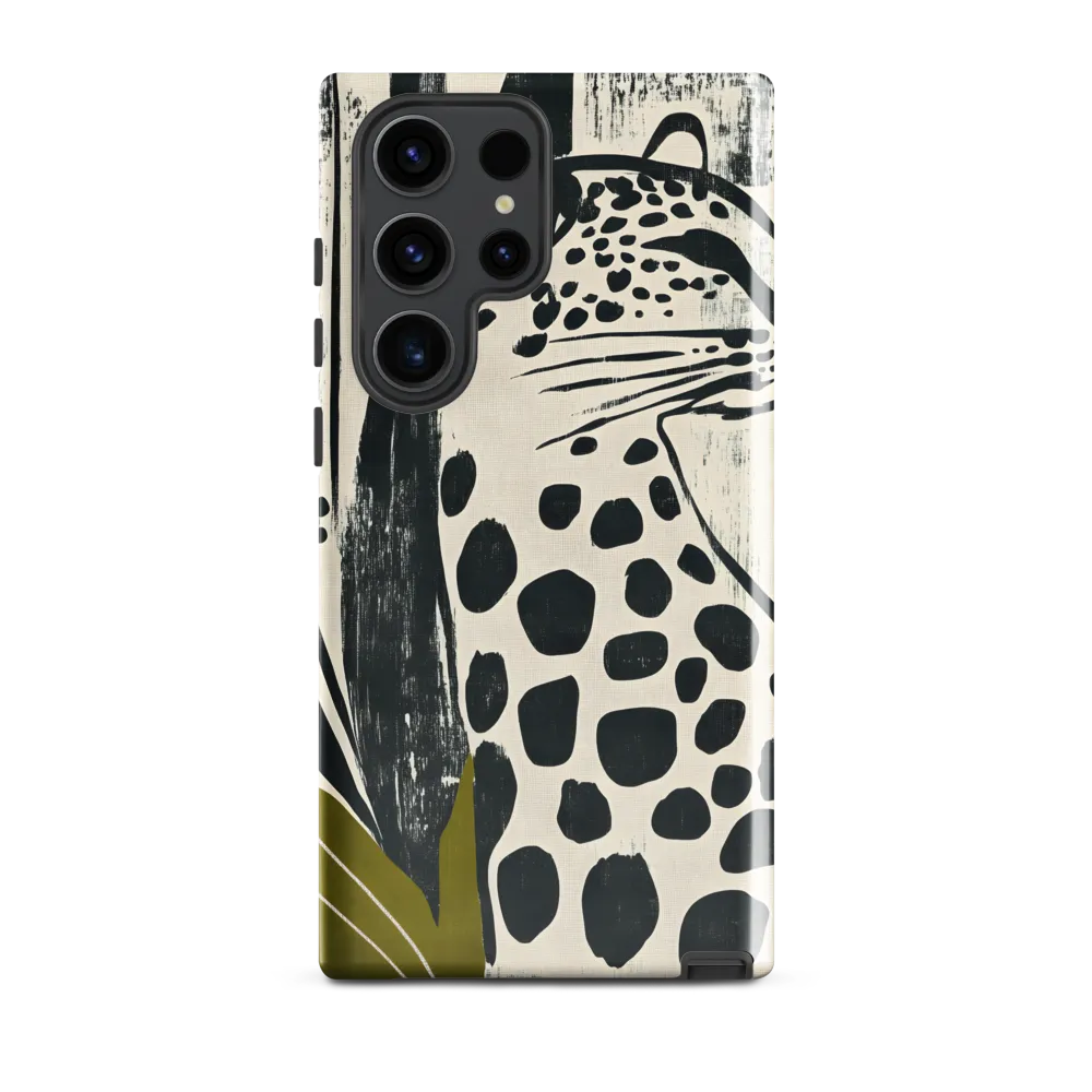 Leopard in Silhouette: A Modern Appeal | Phone Case |  S23 Ultra | Tough Case | Glossy
