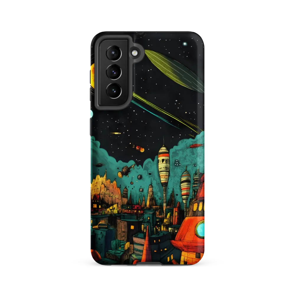 Galactic Cityscape: A Journey Through Imagination | Phone Case |  S21 FE | Tough Case | Matte