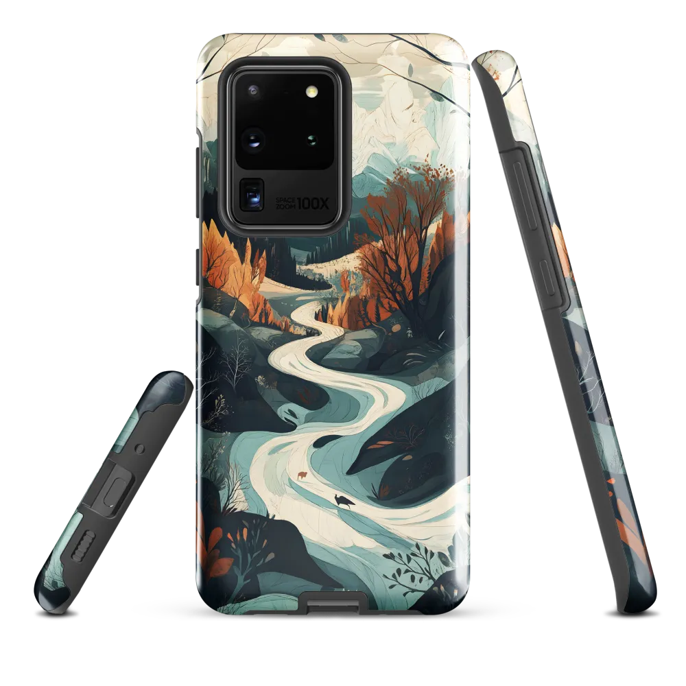 Winding Serenity: A Digital Landscape
