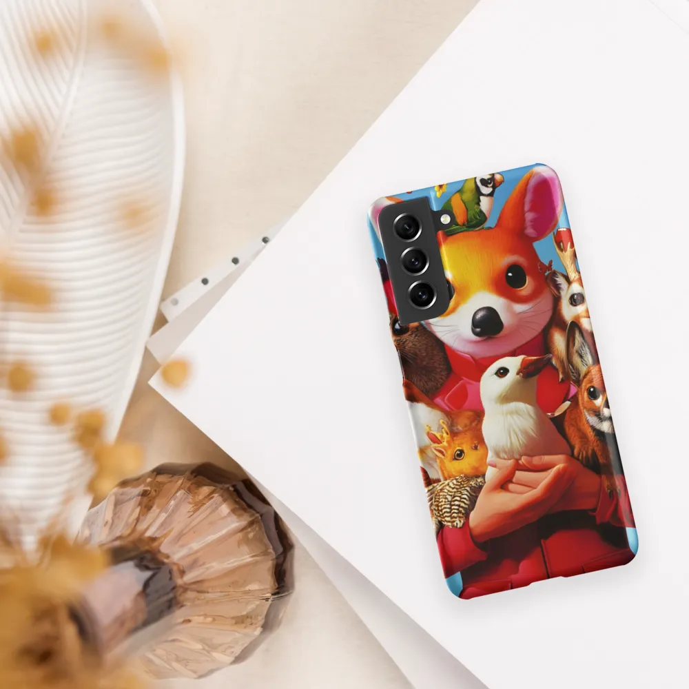 Harmony in Whimsy: A Modern Animal Ensemble | Phone Case |  S21 | Snap Case | Matte