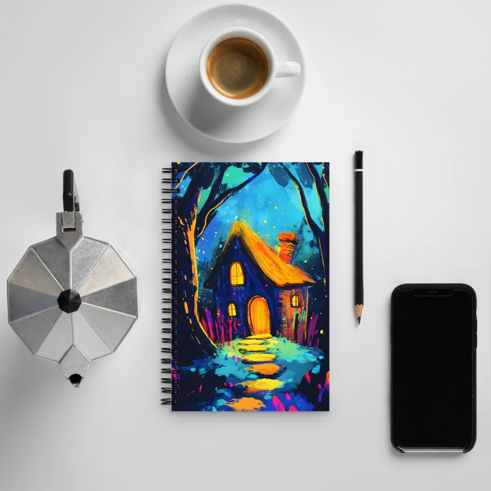 Mystical Retreat in Moonlight | Spiral Notebook