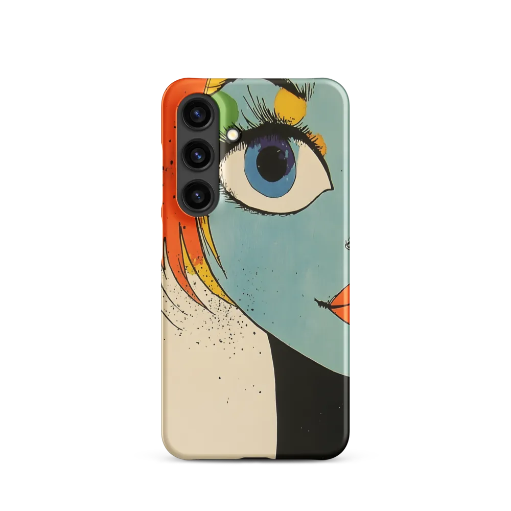 Vivid Expressions: A Portrait in Blue | Phone Case |  S24 | Snap Case | Matte
