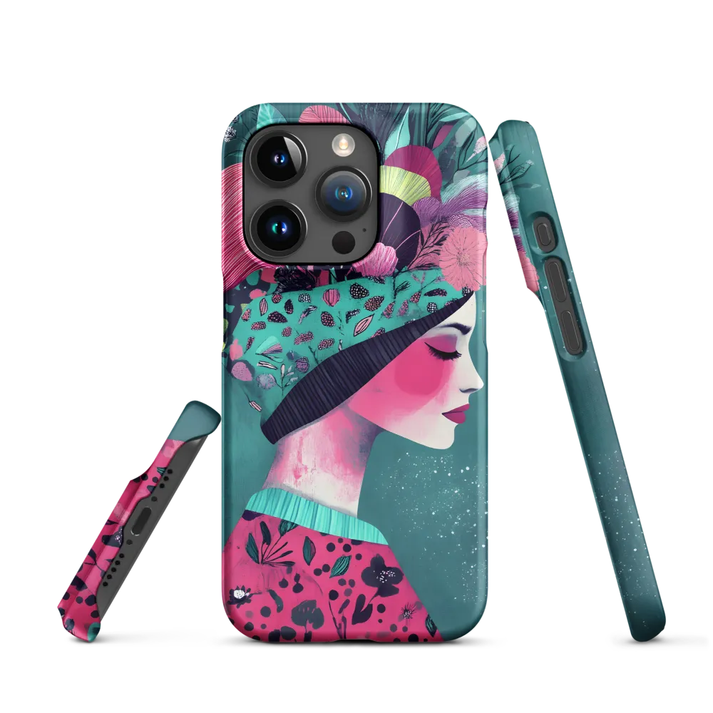 Whimsical Floral Portrait | Phone Case |  15 Pro | Snap Case | Matte