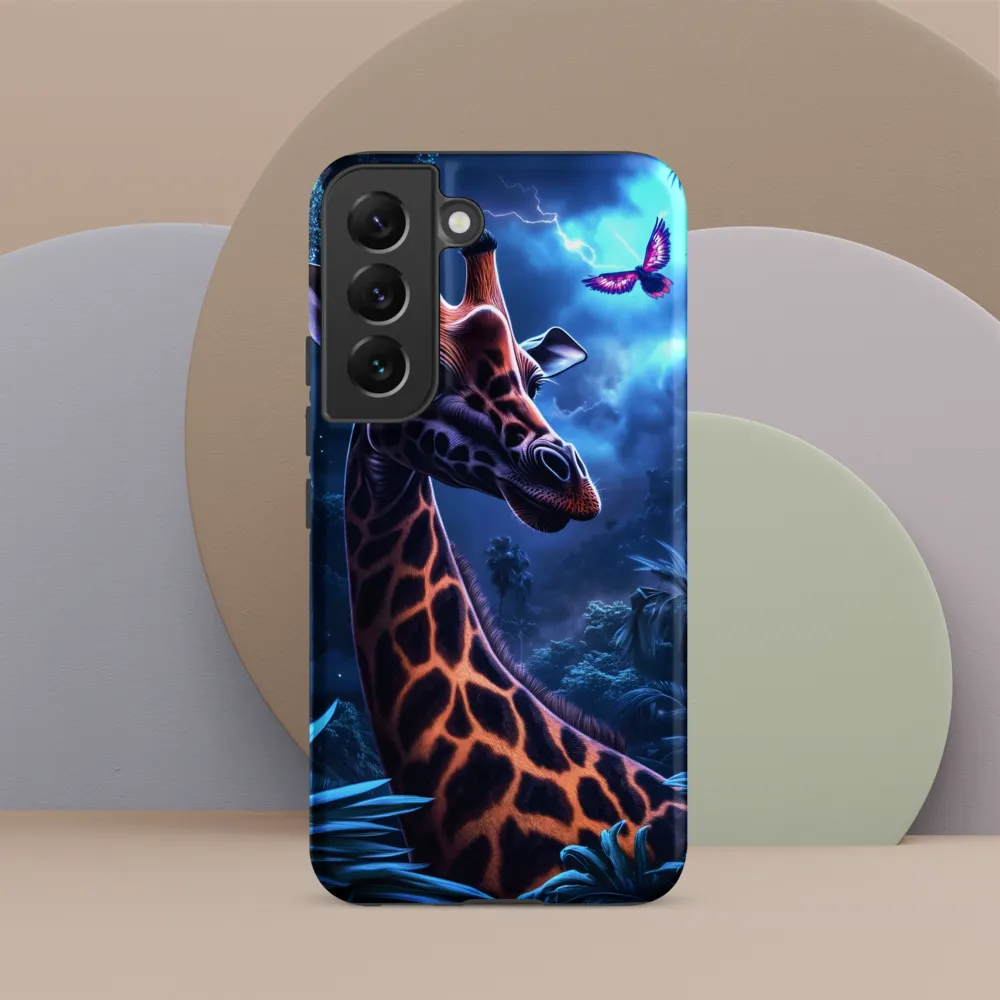 Mystical Giraffe in Twilight Jungle