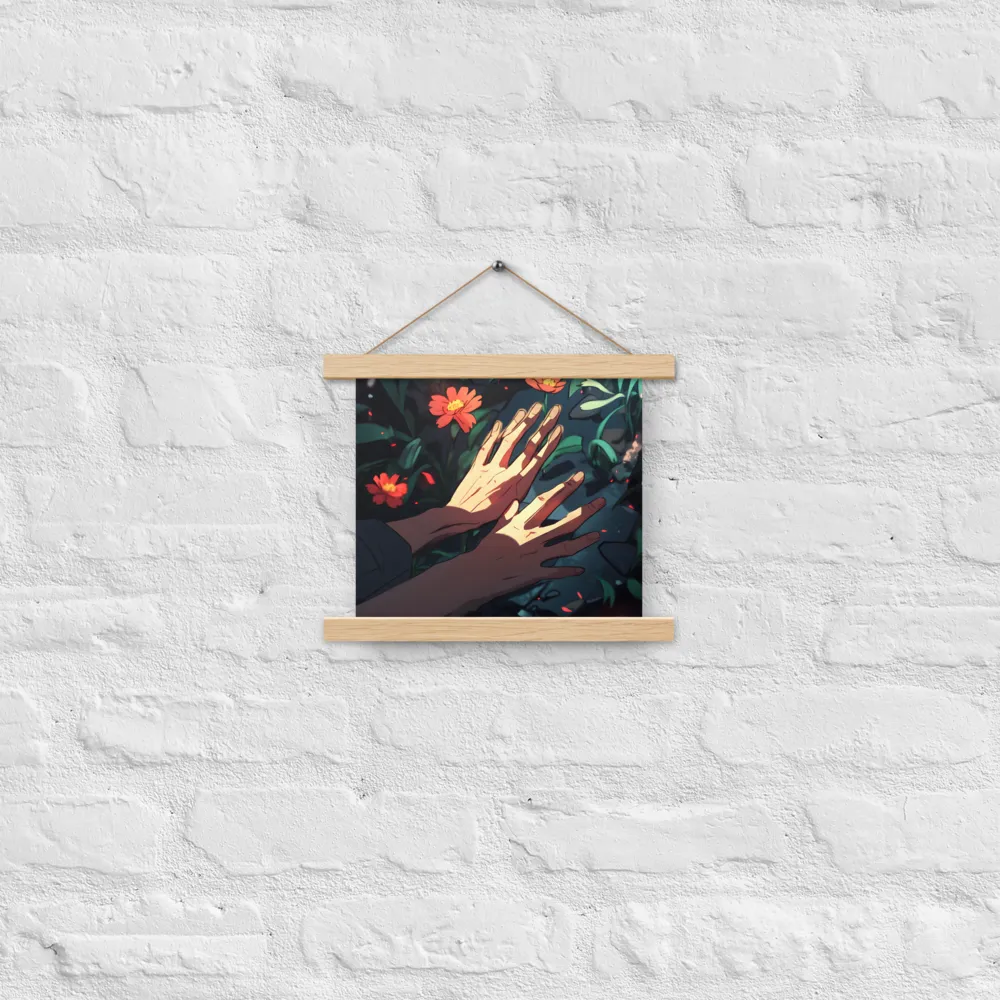 Whispers of Nature | Poster With Oak Wood Hanger | 10″×10″