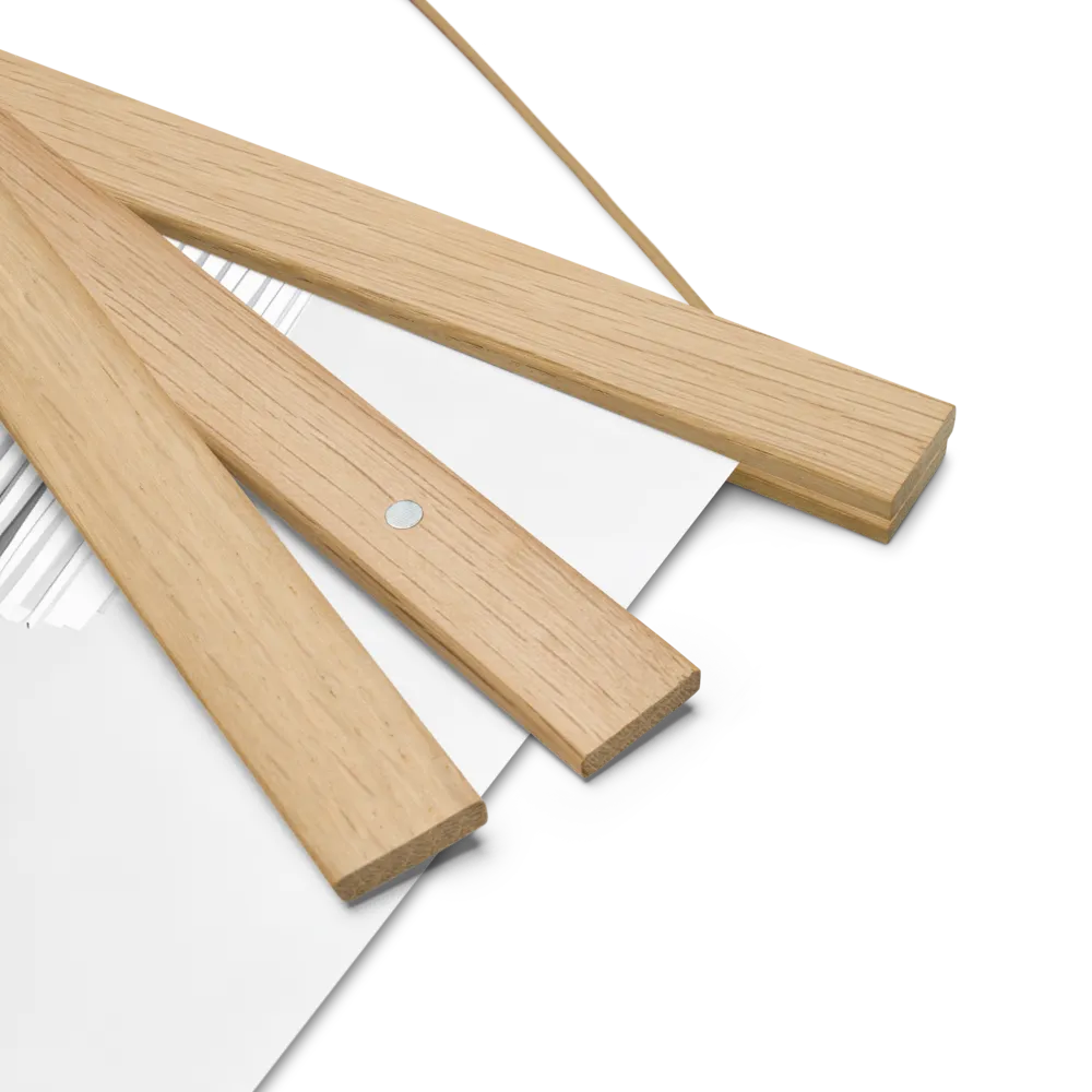 Veil of Mystery | Poster With Oak Wood Hanger | 10″×10″