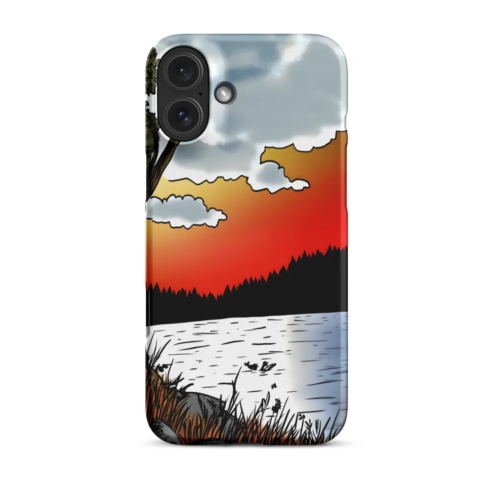 Serene Sunset Over the Lake | Phone Case |  16 Plus | Snap Case | Matte