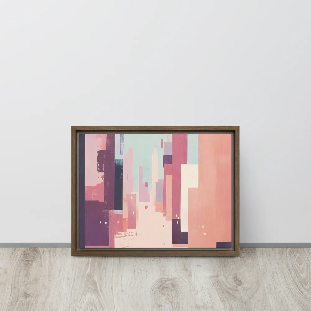 Tranquil Cityscape | Canvas with Brown Frame | 12″×16″