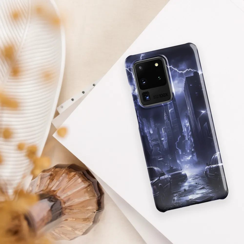 Stormy Cityscape: Shadows of the Night | Phone Case |  S20 Ultra | Snap Case | Glossy