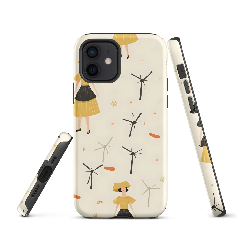Whimsical Patterns of Nature and Femininity | Phone Case |  12 | Tough Case | Matte
