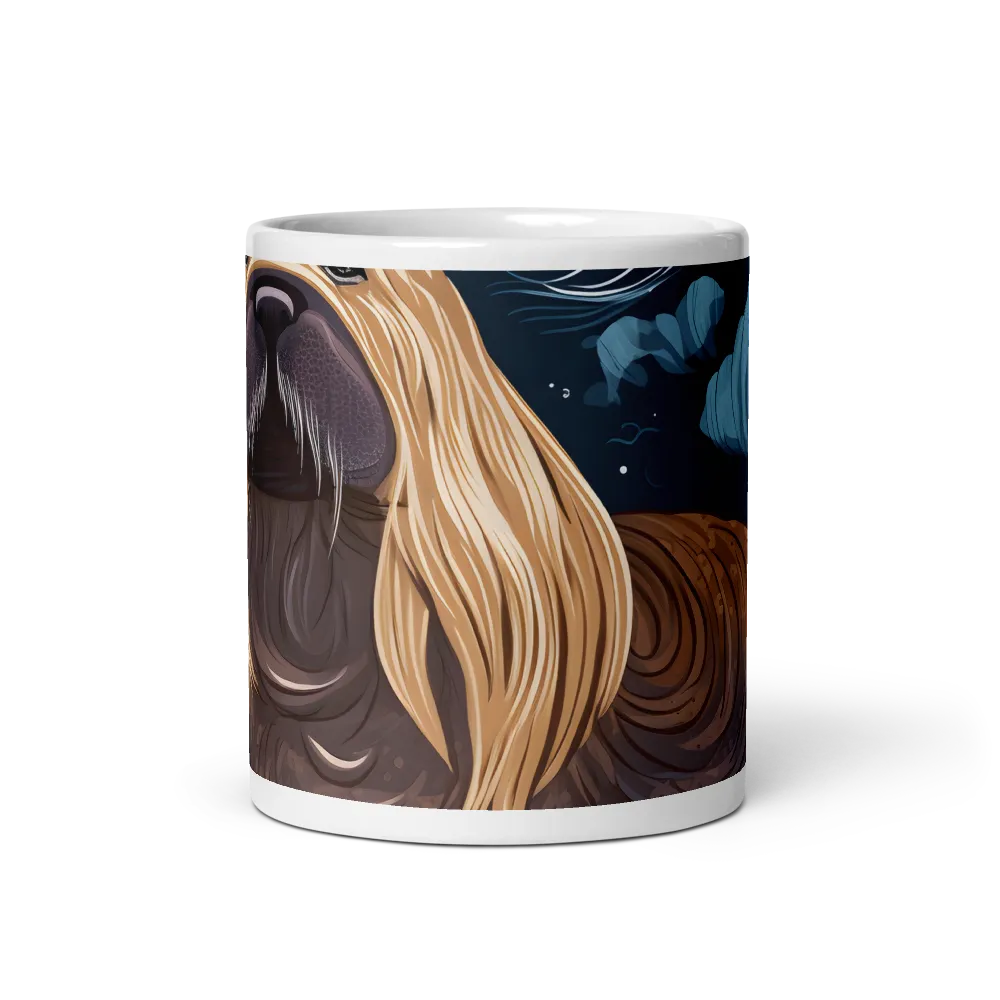 Whimsical Walruses in Deep Blue | Mug with White inside | 11 oz