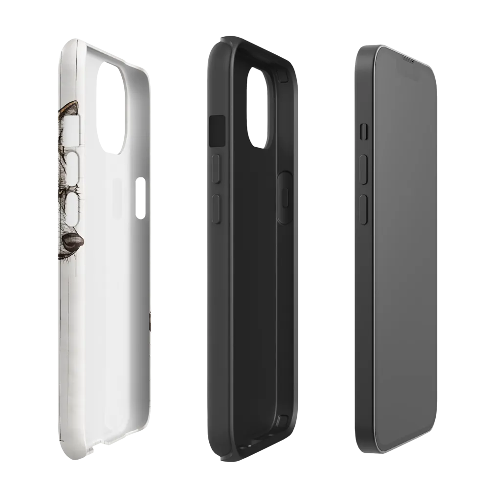 Geometric Harmony: The Essence of Wolves | Phone Case |  13 | Tough Case | Glossy