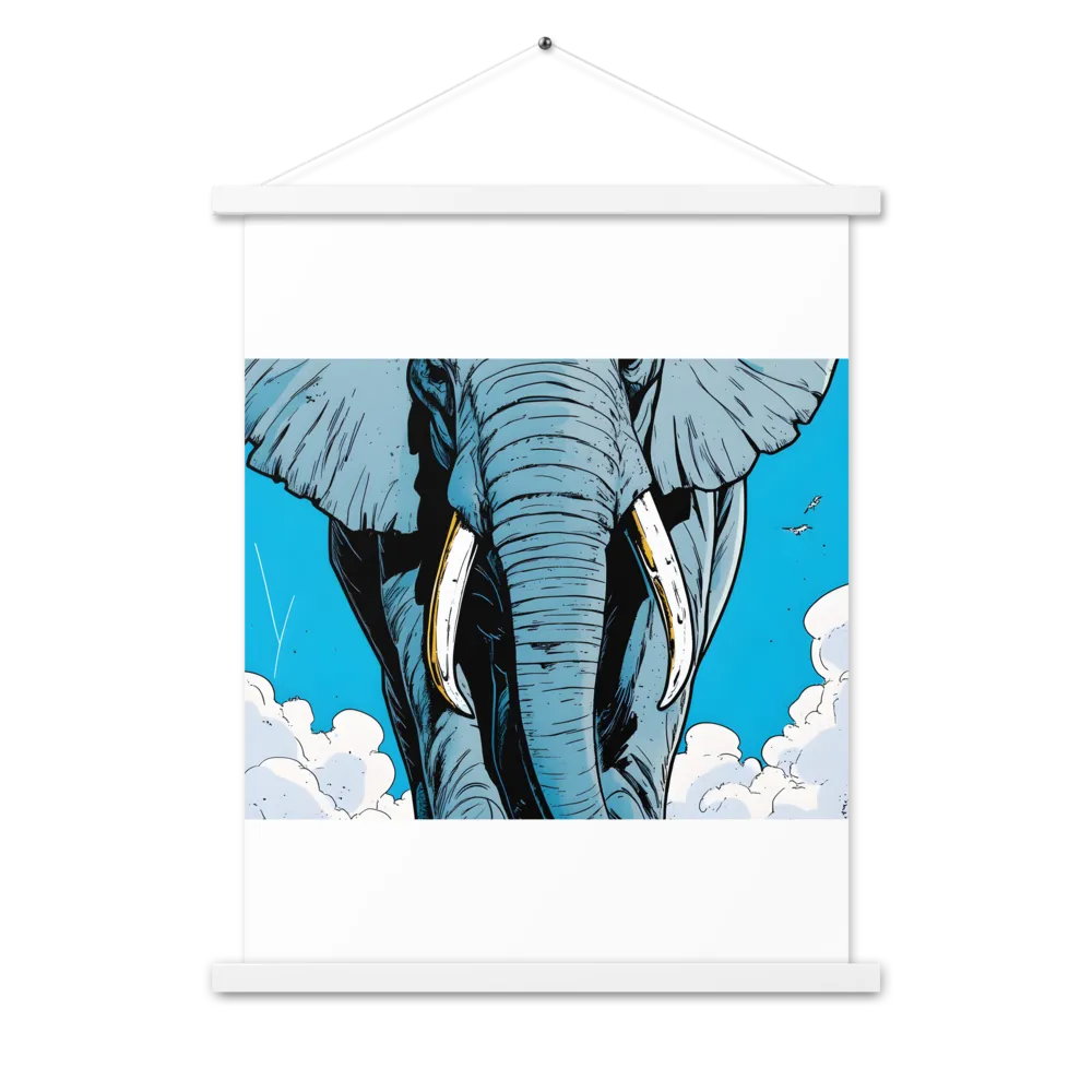 Majestic Presence: The Elephant | Poster With White Wood Hanger | 18″×24″