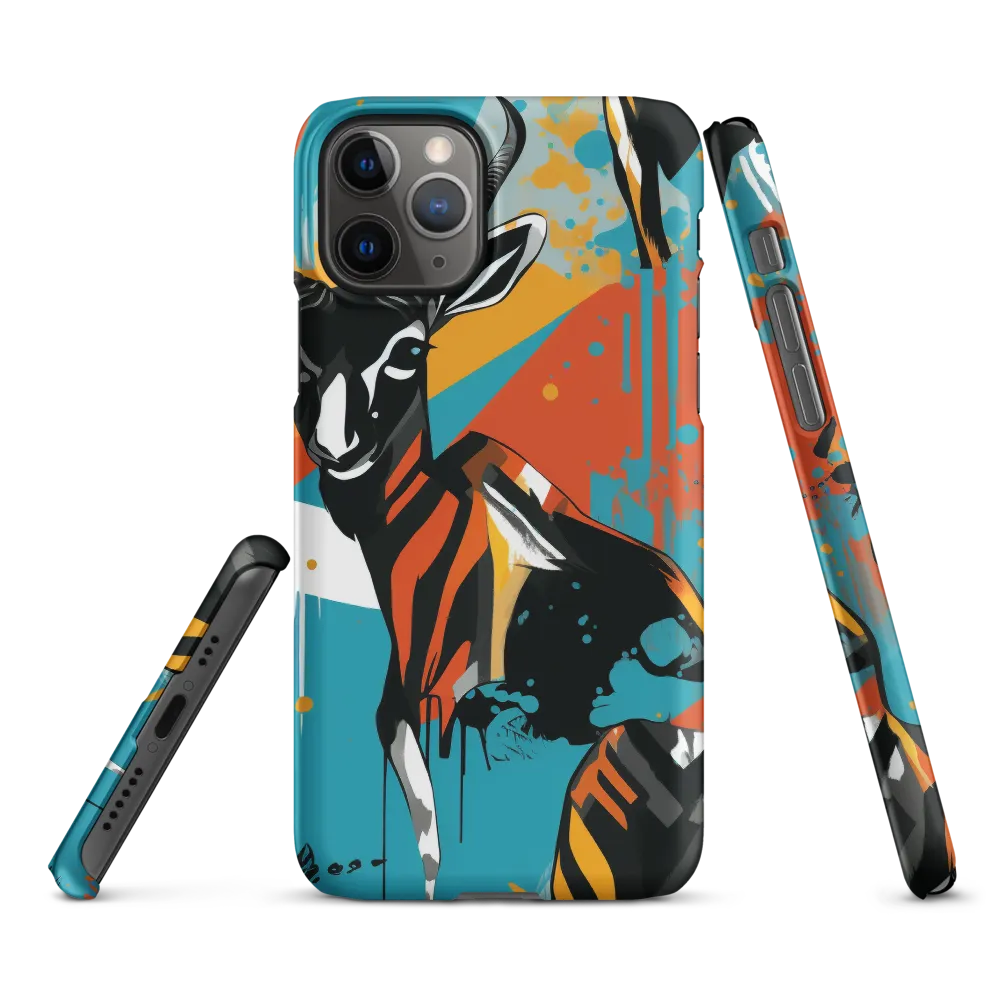 Dynamic Antelope in Vivid Abstract