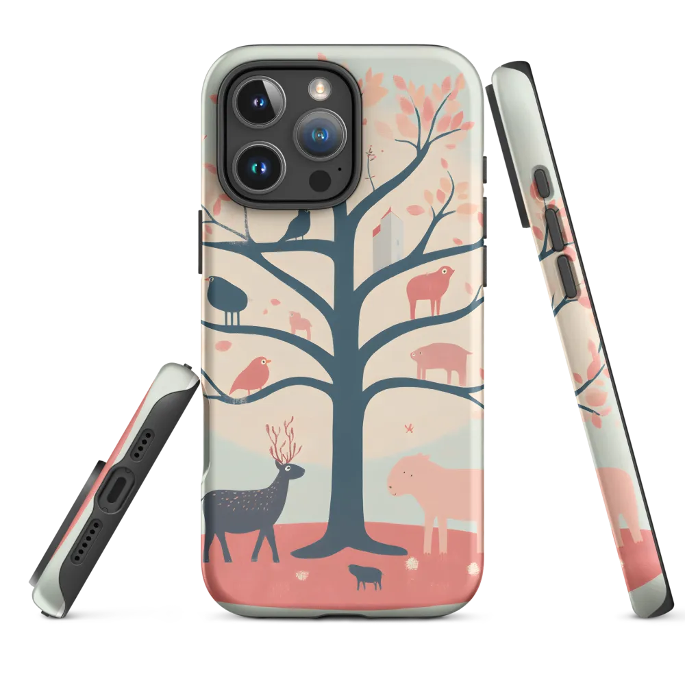 Whimsical Tree with Playful Creatures