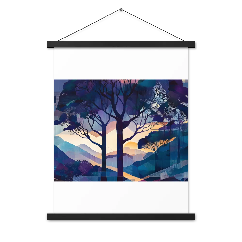 Tranquil Geometry: A Journey Through Color | Poster With Black Wood Hanger | 18″×24″