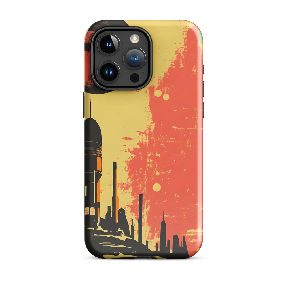 Journey to the Stars: A Retro-Futuristic Landscape | Phone Case |  15 Pro Max | Tough Case | Glossy