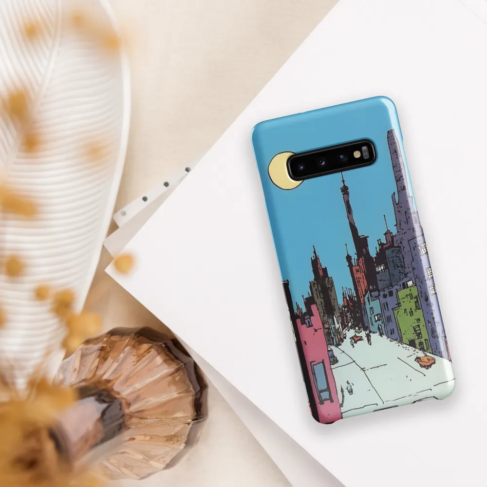 Vibrant Cityscape under the Moon | Phone Case |  S10 Plus | Snap Case | Glossy