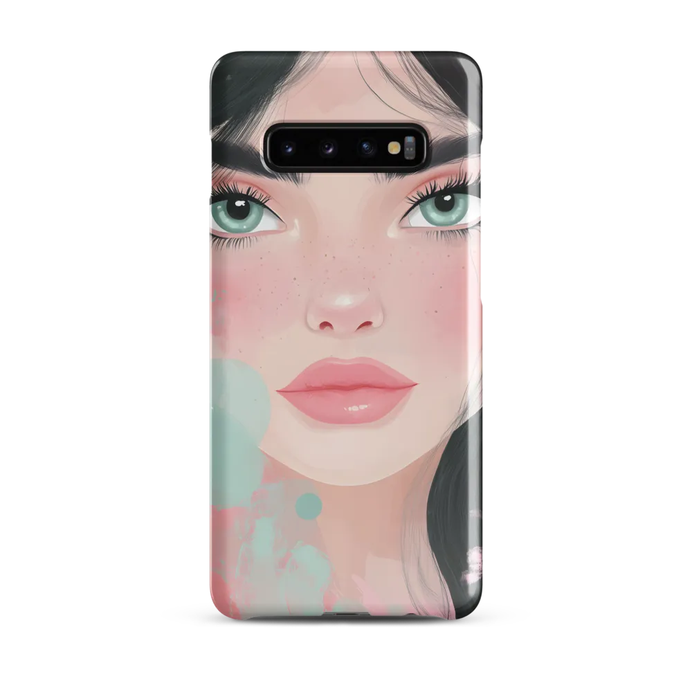 Dreamy Serenity: Portrait of a Young Woman | Phone Case |  S10 Plus | Snap Case | Glossy