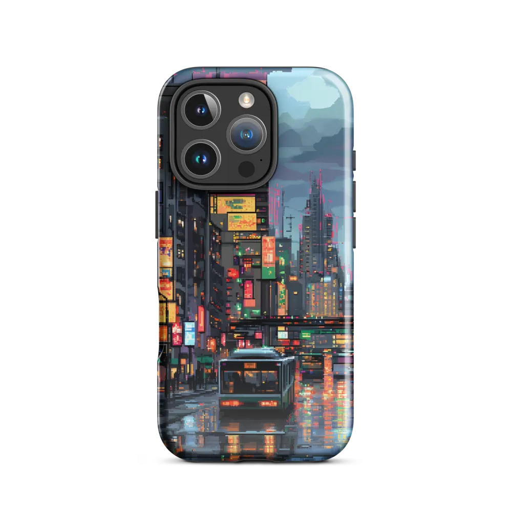 Neon Dreams: A Pixelated Urban Night