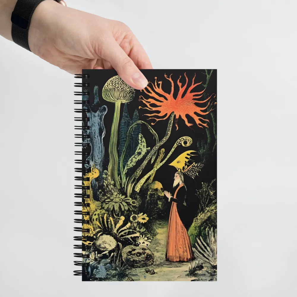 Enchanted Encounter in a Fantastical Garden | Spiral Notebook