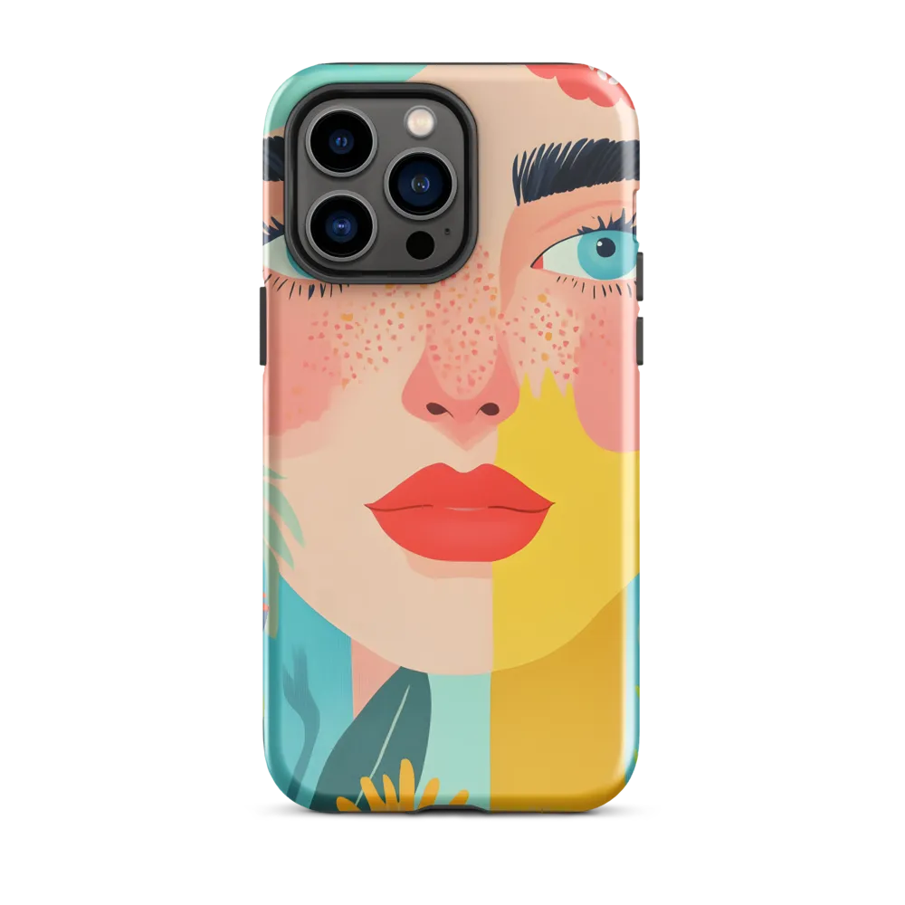 Floral Serenity: A Modern Portrait